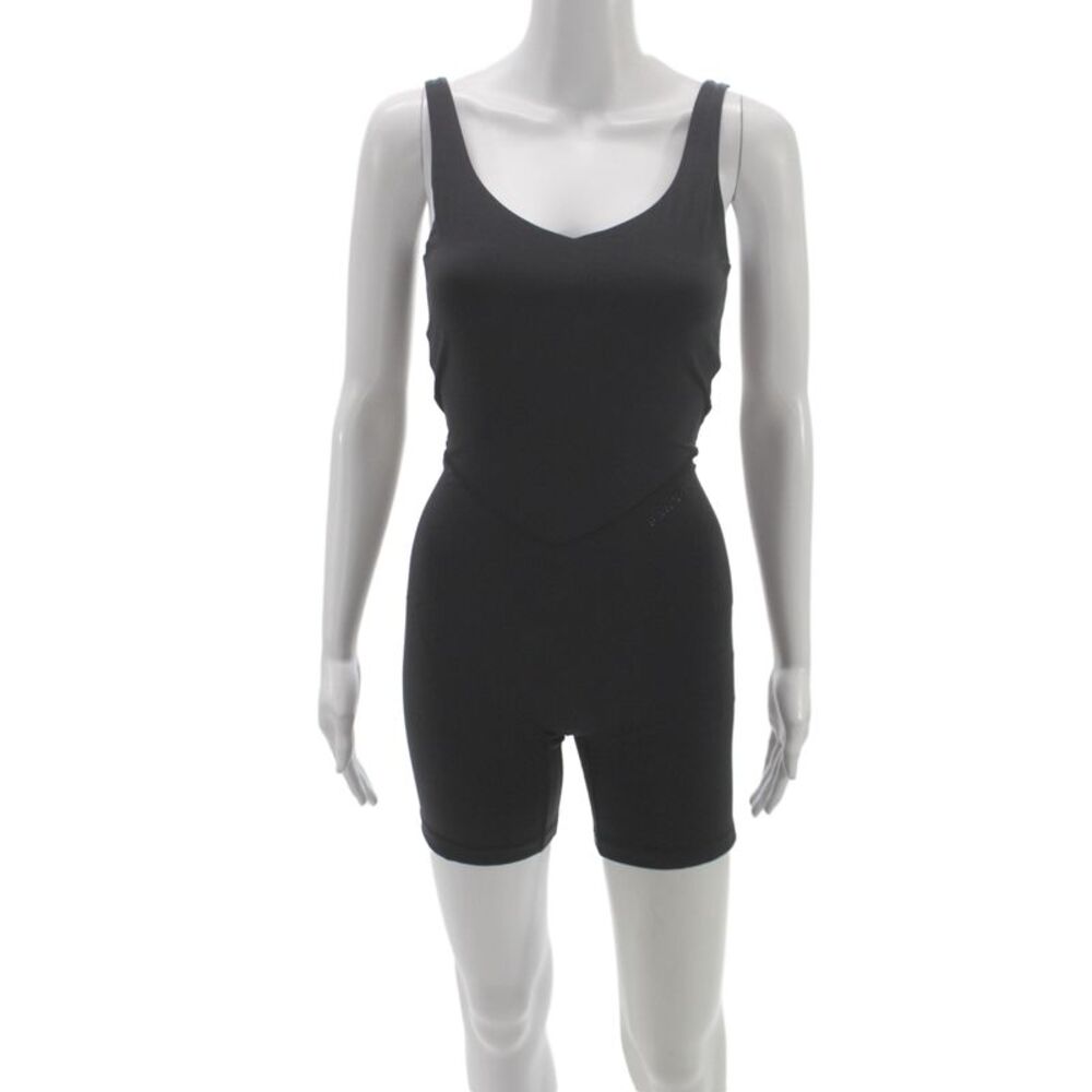 Bandier Women Black Sports Bra Sleeveless Scoop Neck Athleisure Size XS
